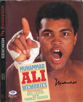 Muhammad Ali Signed "Memories" Softcover Book Cover Page
